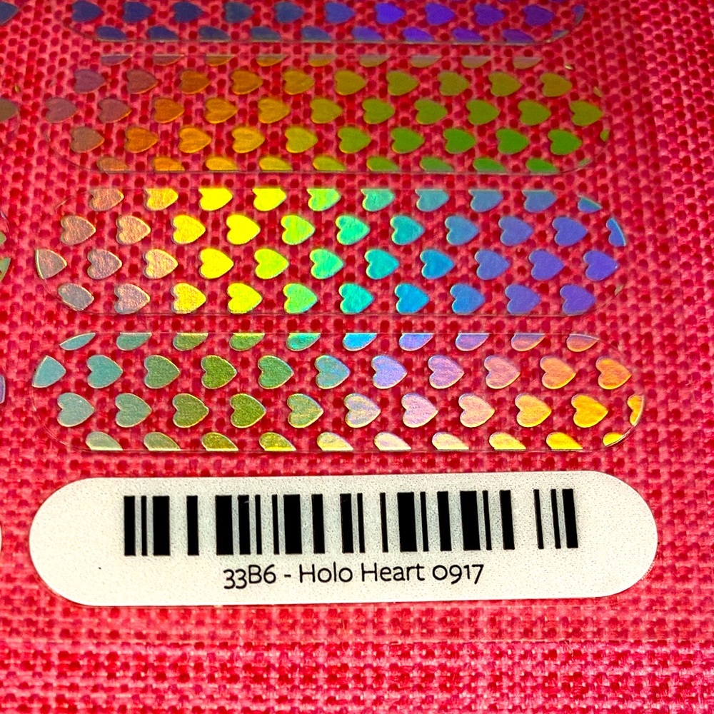 RETIRED Jamberry Holo Heart Nail Wraps